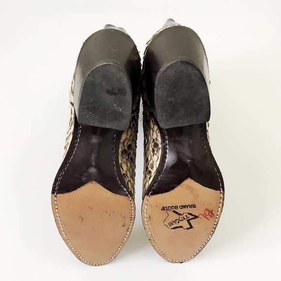 TEXAS BOOT CO. Python Skin Cowgirl Boots - Picture 6 of 6